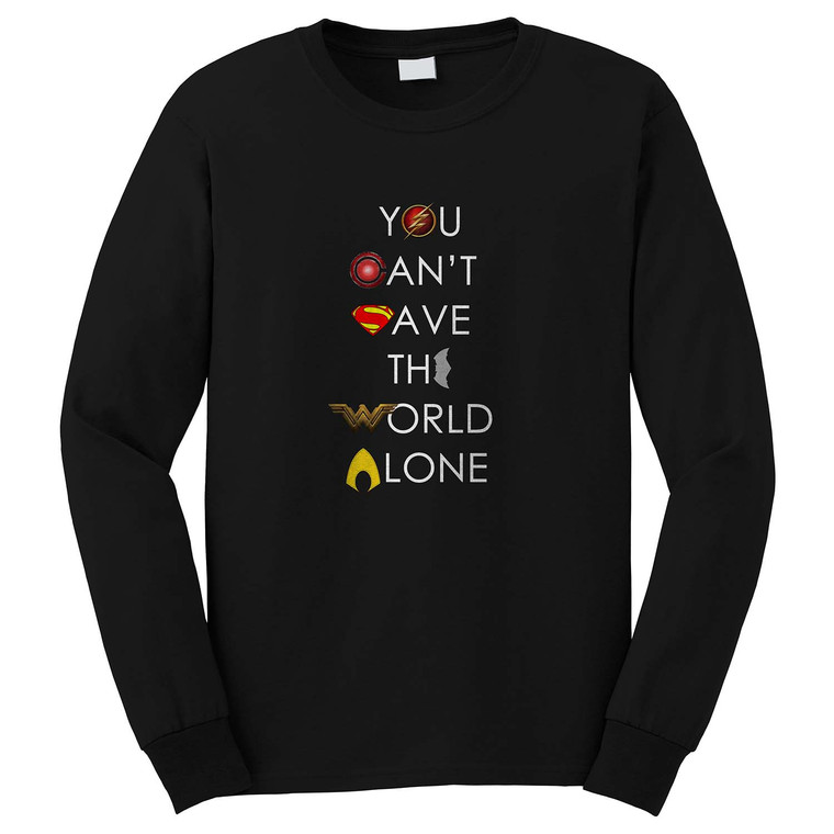 JUSTICE LEAGUE SAVE THE WORLD Long Sleeve T-Shirt