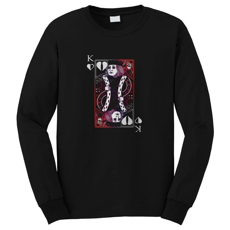 LOST GODS KING OF HEARTS PLAYING CARD Long Sleeve T-Shirt