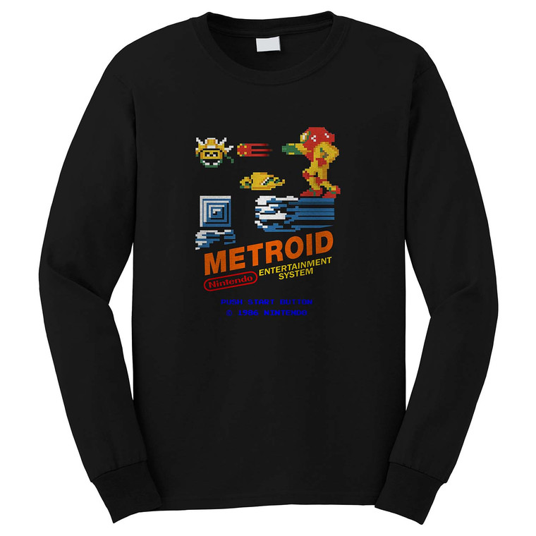 METROID RETRO CLASSIC VIDEO GAME 2 Long Sleeve T-Shirt