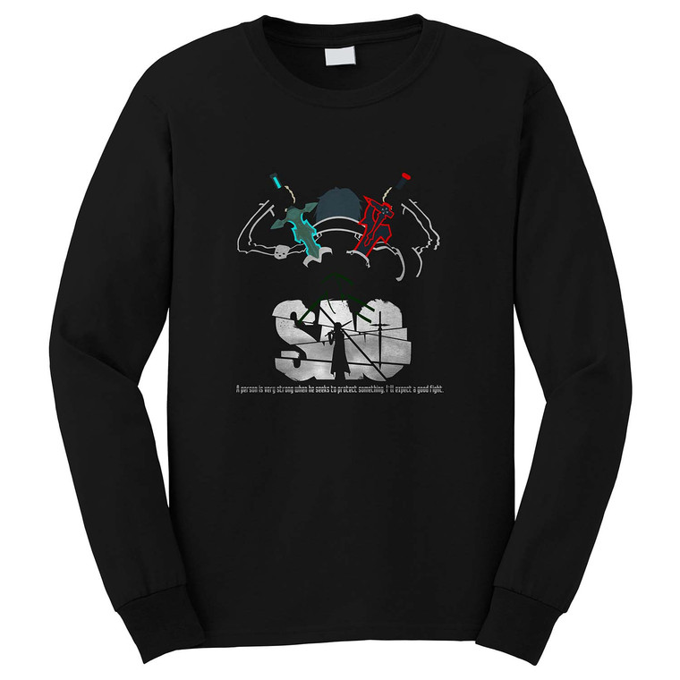 SAO SWORD ART ONLINE KIRITO ANIME Long Sleeve T-Shirt SAO SWORD ART ONLINE KIRITO ANIME Long Sleeve T-Shirt