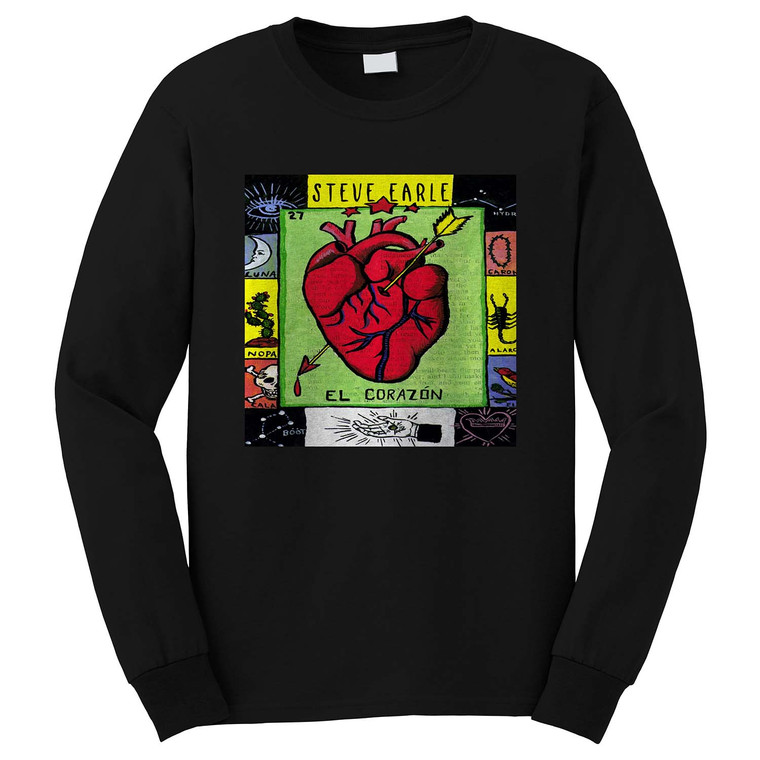 STEVE EARLE EL CORAZÓN Long Sleeve T-Shirt STEVE EARLE EL CORAZÓN Long Sleeve T-Shirt