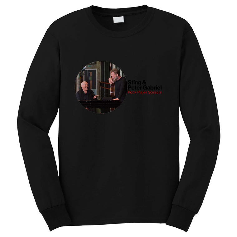 STING & PETER GABRIEL ROCK SCISSORS Long Sleeve T-Shirt STING & PETER GABRIEL ROCK SCISSORS Long Sleeve T-Shirt