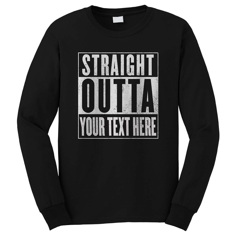 STRAIGHT OUTTA THE GARAGE CUSTOM Long Sleeve T-Shirt STRAIGHT OUTTA THE GARAGE CUSTOM Long Sleeve T-Shirt