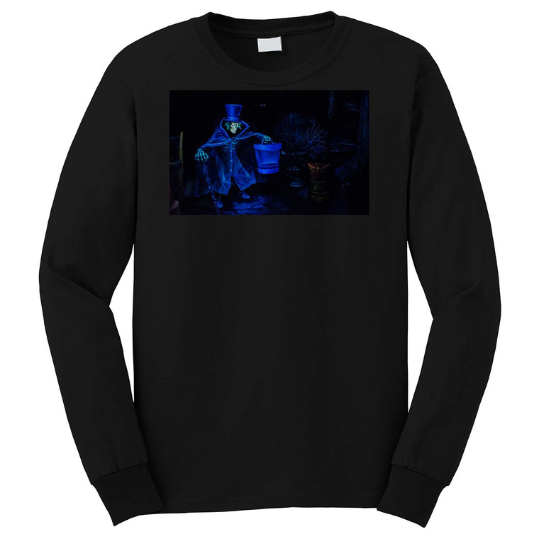 THE HEADLESS HATBOX HAUNTED MANSION GHOST Long Sleeve T-Shirt THE HEADLESS HATBOX HAUNTED MANSION GHOST Long Sleeve T-Shirt