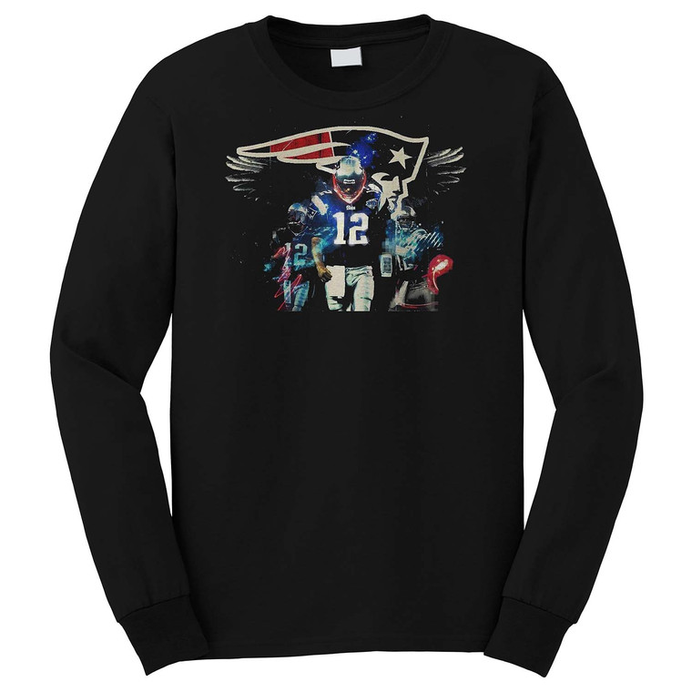 TOM BRADY NEW ENGLAND 3 Long Sleeve T-Shirt TOM BRADY NEW ENGLAND 3 Long Sleeve T-Shirt