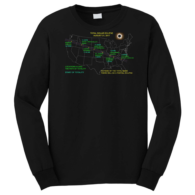 TOTAL SOLAR ECLIPSE 2017 Long Sleeve T-Shirt