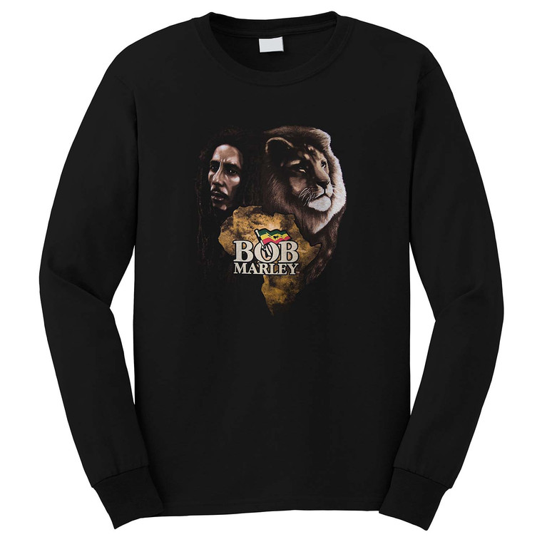 ZION BOB MARLEY PROFILES LION Long Sleeve T-Shirt ZION BOB MARLEY PROFILES LION Long Sleeve T-Shirt