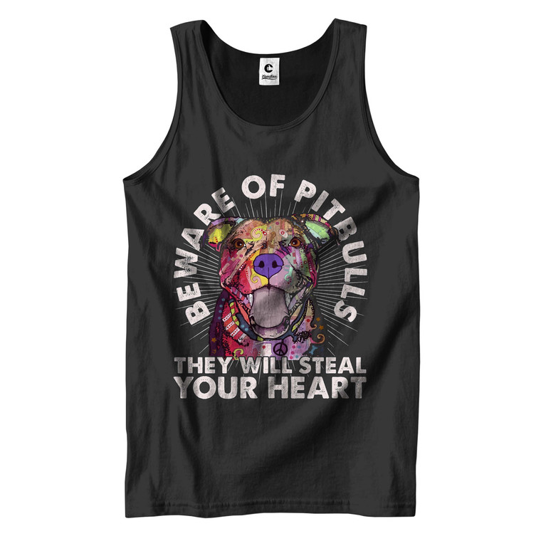 BEWARE OF PITBULLS DEAN RUSSO Men's Tank Top