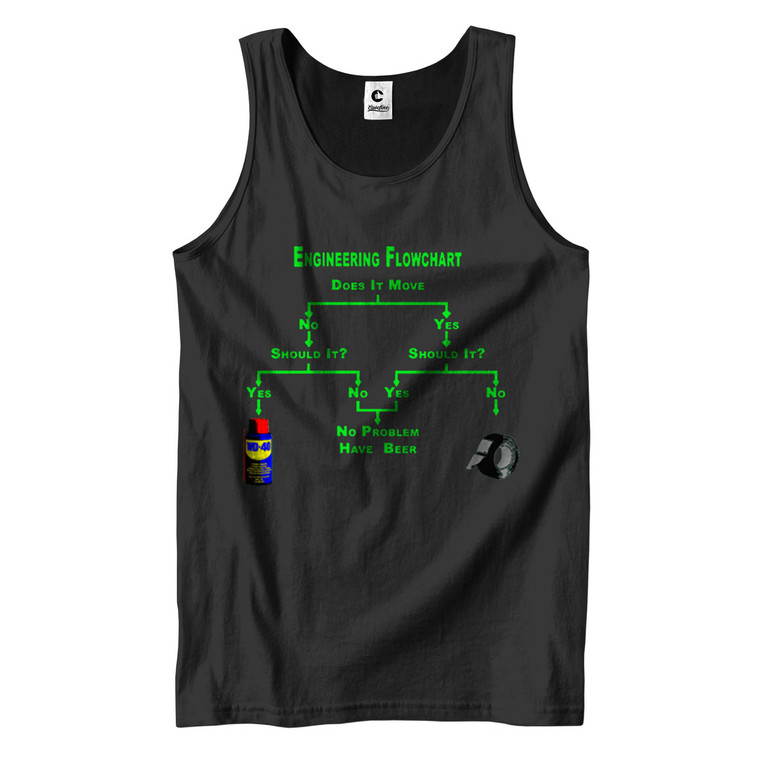 ENGINEERING FLOW CHART FUNNY GEEK Men's Tank Top