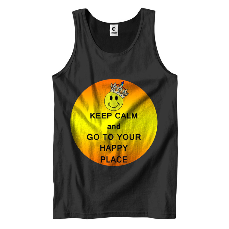 KEEP CALM AND GO TO YOUR HAPPY PLACE Men's Tank Top