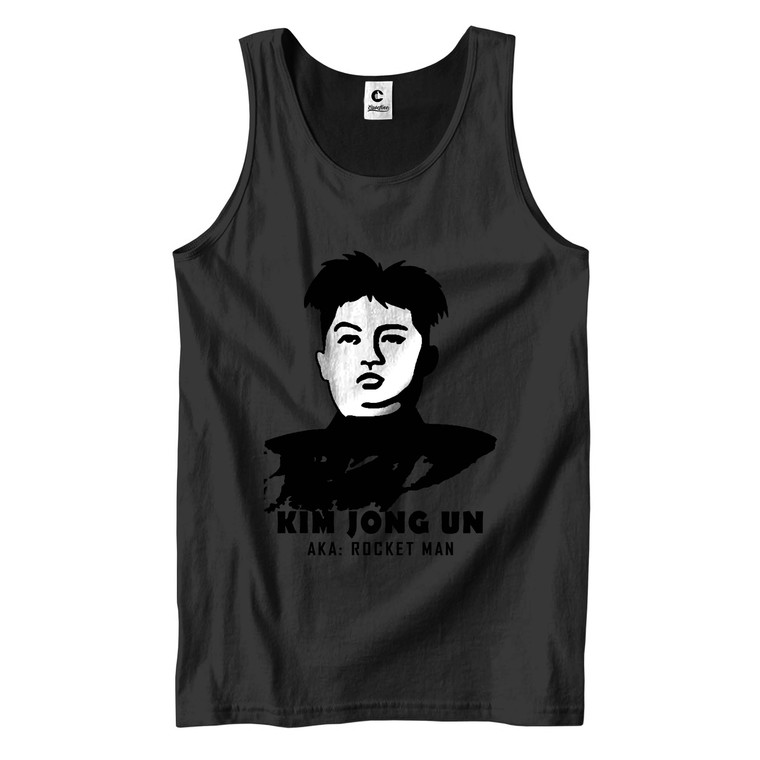 KIM JONG UN ROCKET MAN FUNNY red Men's Tank Top