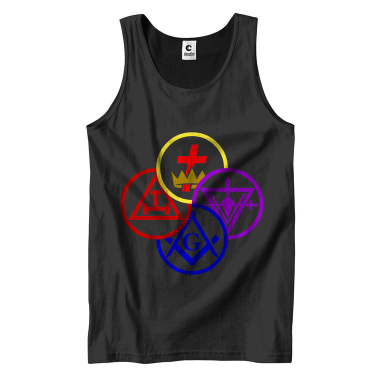 MASON SQUARE AND COMPASS Men's Tank Top