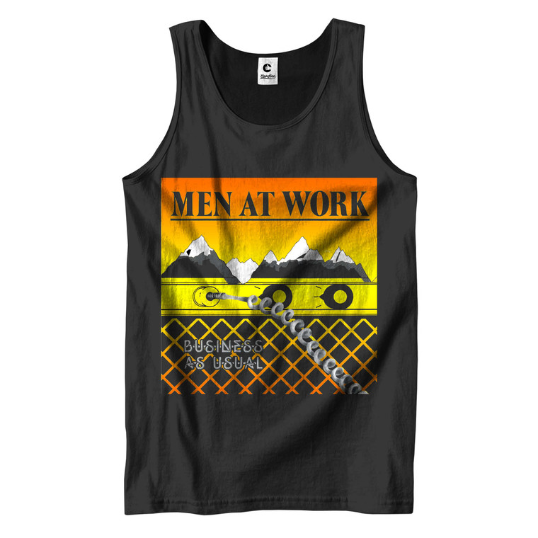 MEN AT WORK BUSSINESS AS USUAL BAND Men's Tank Top