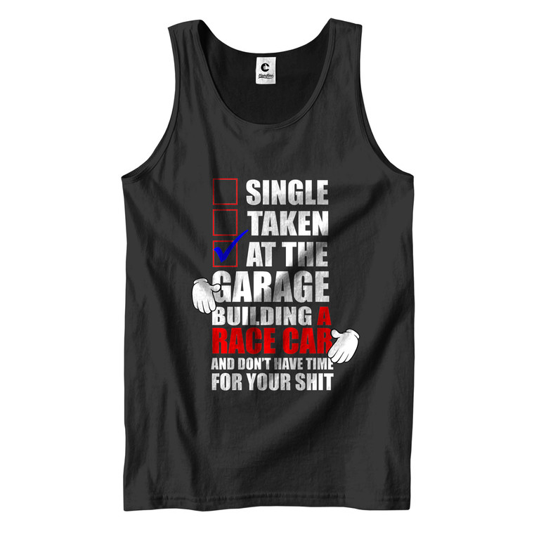 SINGLE TAKEN IN THE GARAGE Men's Tank Top