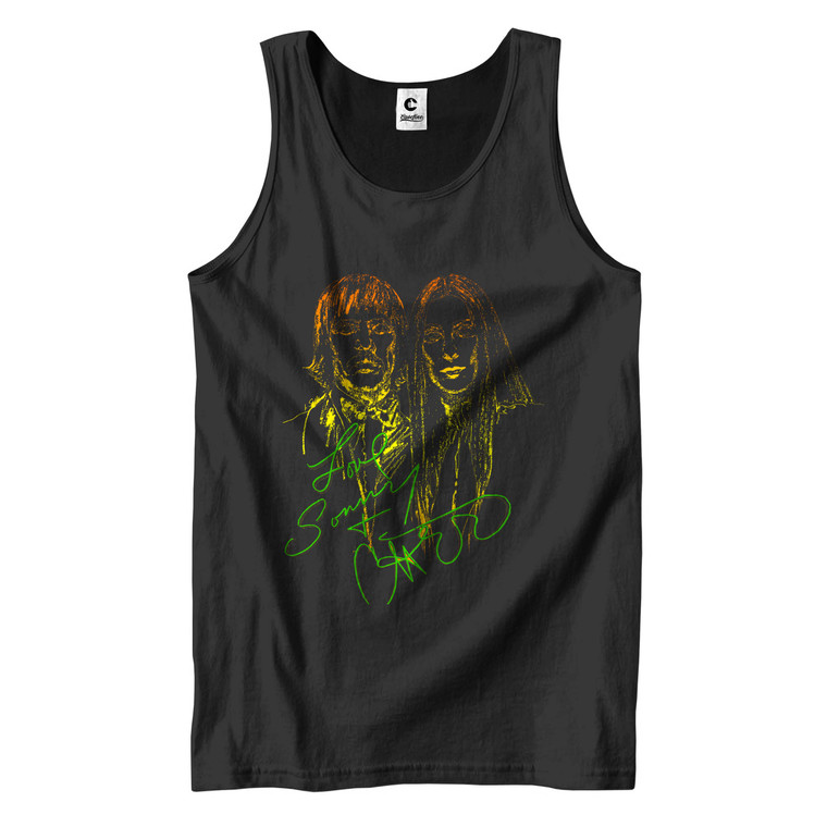 SONNY AND CHER LOGO HEATHER BLACK Men's Tank Top