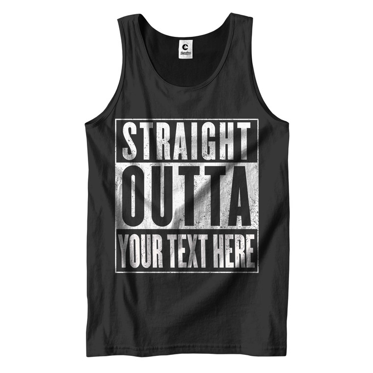 STRAIGHT OUTTA THE GARAGE CUSTOM Men's Tank Top STRAIGHT OUTTA THE GARAGE CUSTOM Men's Tank Top