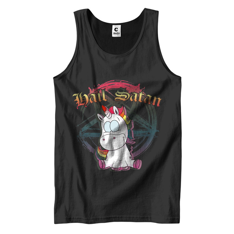 UNICORN HAIL SATAN DEATH METAL RAINBOW 2 Men's Tank Top