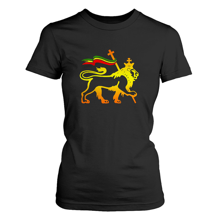 AFRICA RASTA STRONG LION RASTAFARIAN REGGAE Women's T-Shirt