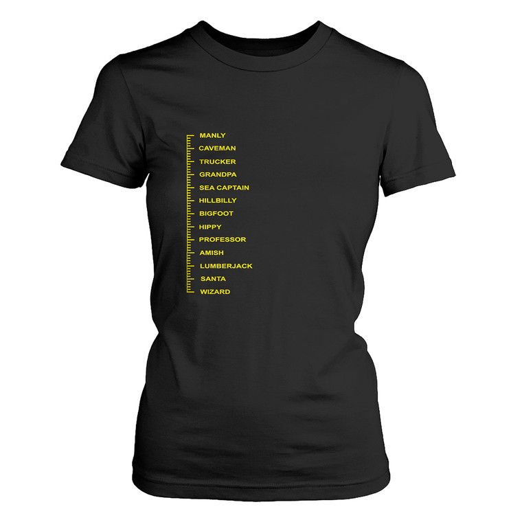 BEARD LENGTH CHART FUNNY Women's T-Shirt