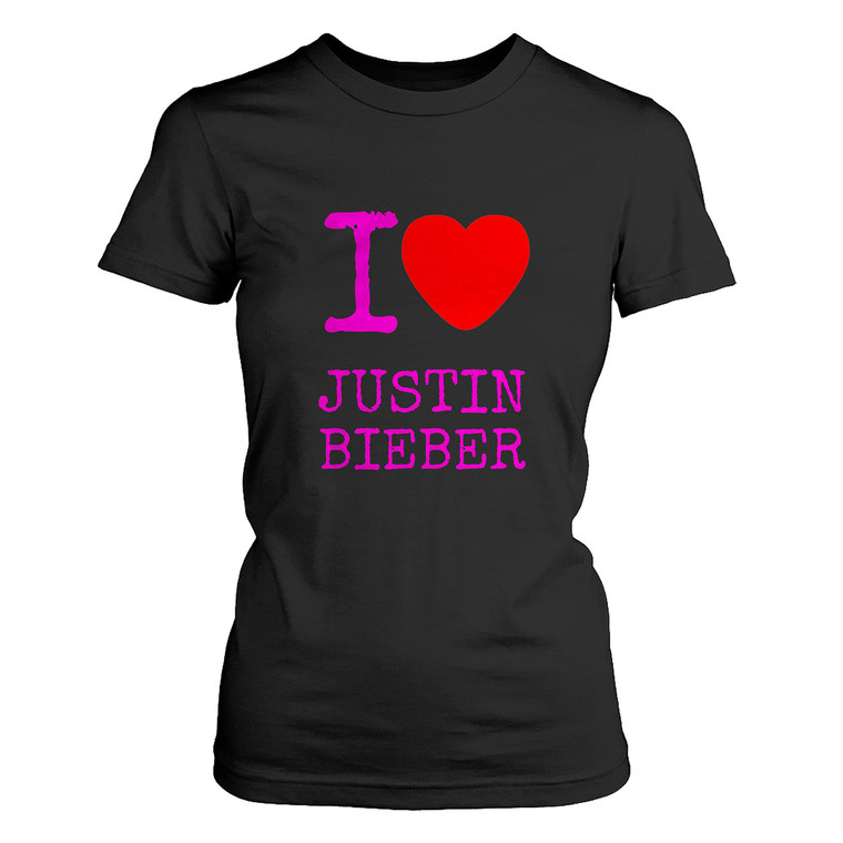 I LOVE JUSTIN BIEBER Women's T-Shirt