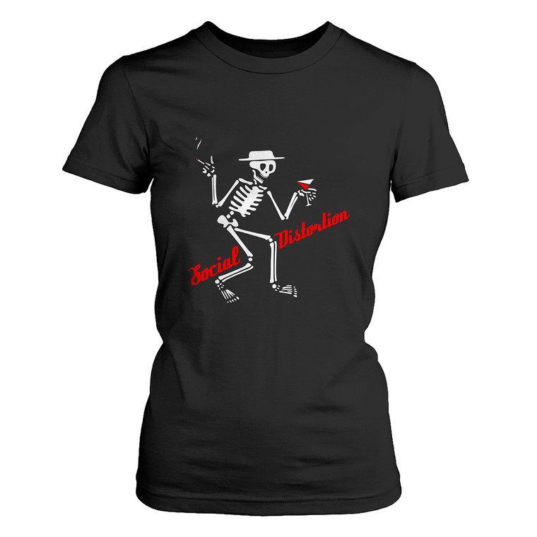 SOCIAL DISTORTION SKELLY SKULL BAND 2 Women's T-Shirt SOCIAL DISTORTION SKELLY SKULL BAND 2 Women's T-Shirt