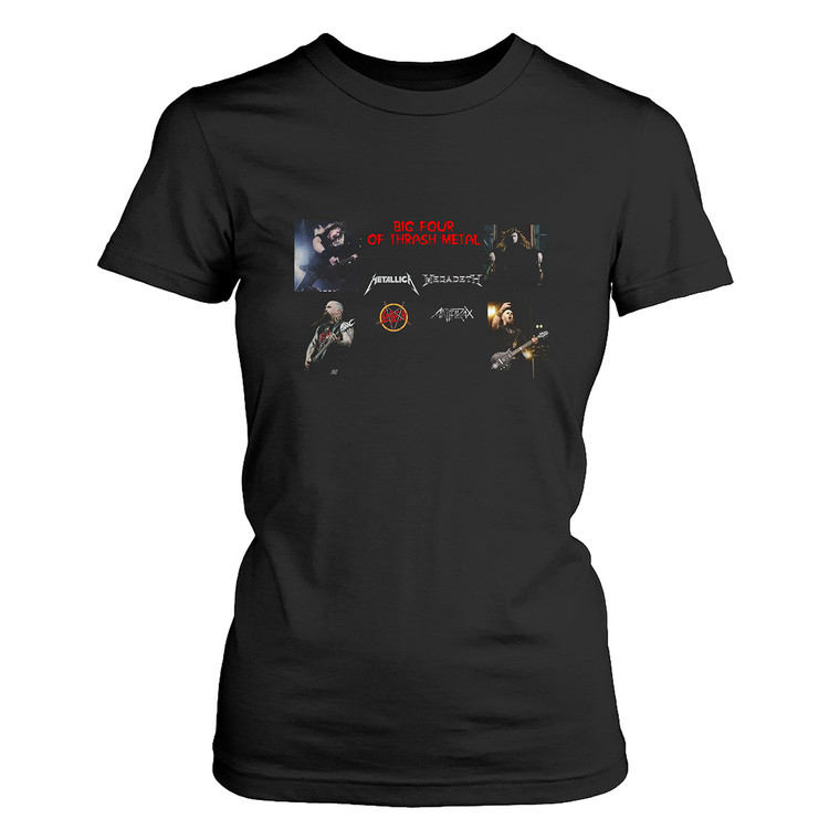 THE BIG 4 METAL METALLICA ANTHRAX SLAYER MEGADETH 2 Women's T-Shirt THE BIG 4 METAL METALLICA ANTHRAX SLAYER MEGADETH 2 Women's T-Shirt