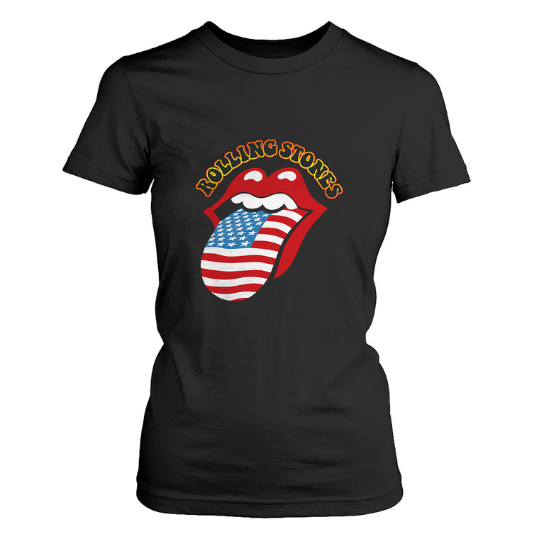 THE ROLLING STONES USA LOGO Women's T-Shirt THE ROLLING STONES USA LOGO Women's T-Shirt