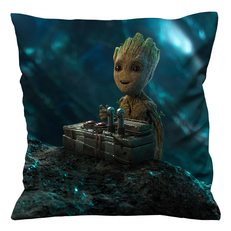 BABY GROOT DEATH BUTTON Cushion Case Cover