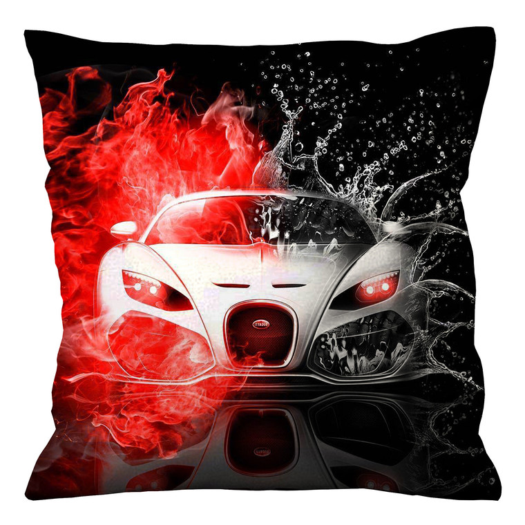 BUGATTI RED AND BLACK Cushion Case Cover BUGATTI RED AND BLACK Cushion Case Cover