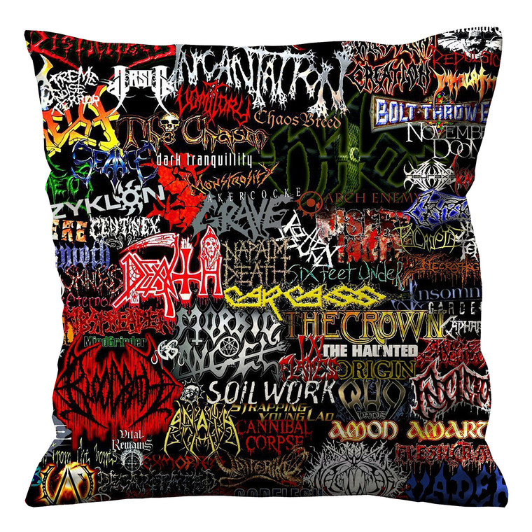 DEATH METAL BAND Cushion Case Cover