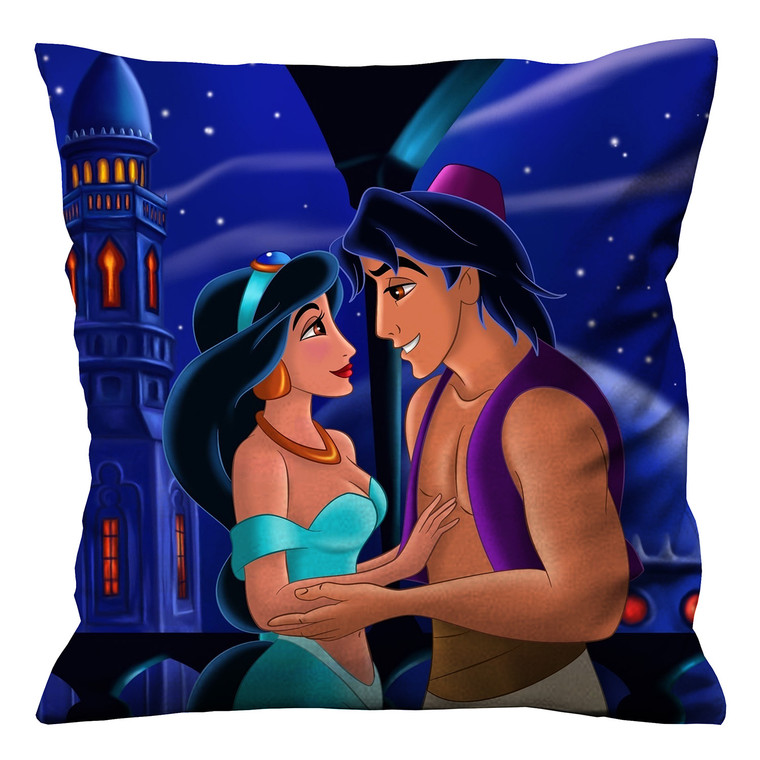 DISNEY ALADDIN AND PRINCESS JASMINE Cushion Case Cover