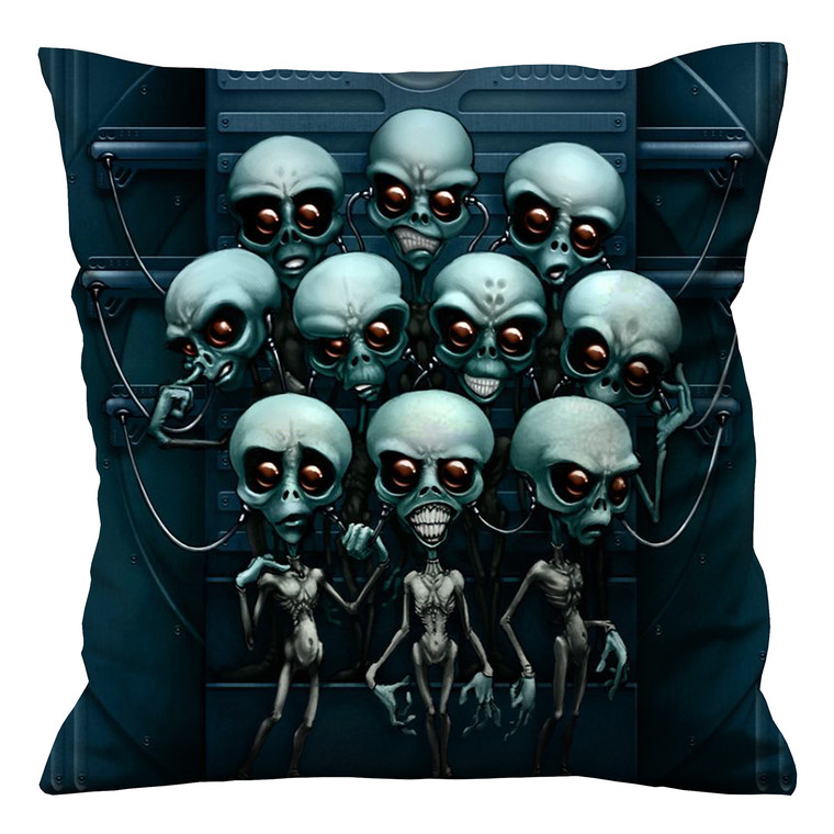 FUNNY ALIENS Cushion Case Cover