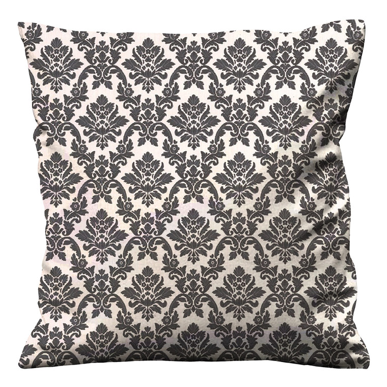 HARD BLACK DAMASK Cushion Case Cover HARD BLACK DAMASK Cushion Case Cover