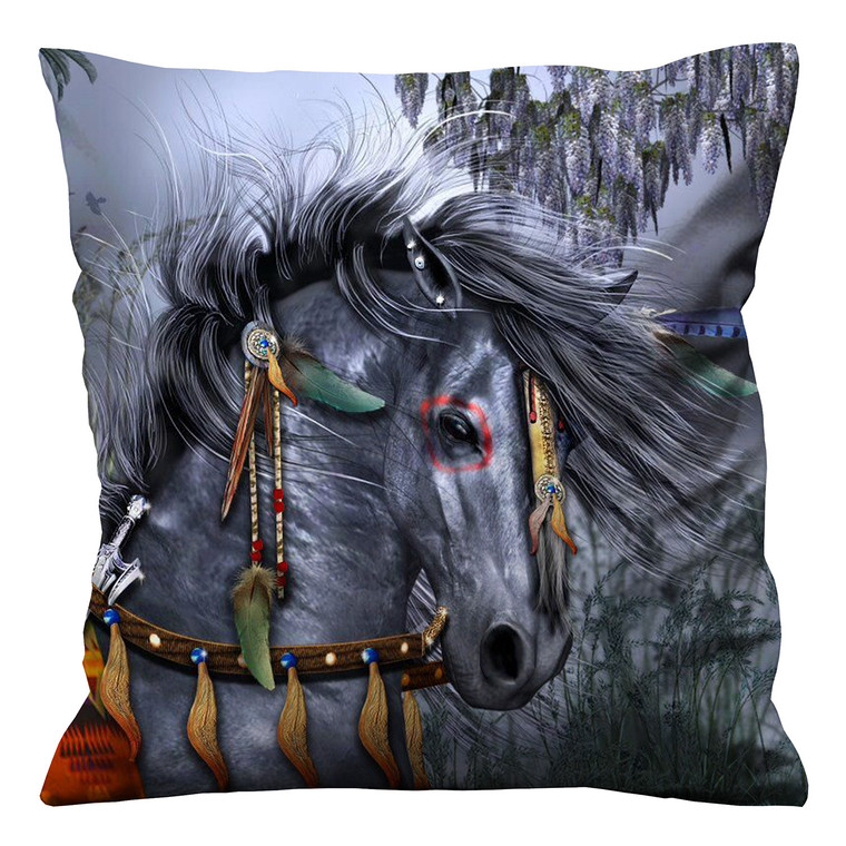 INDIAN WAR HORSE Cushion Case Cover