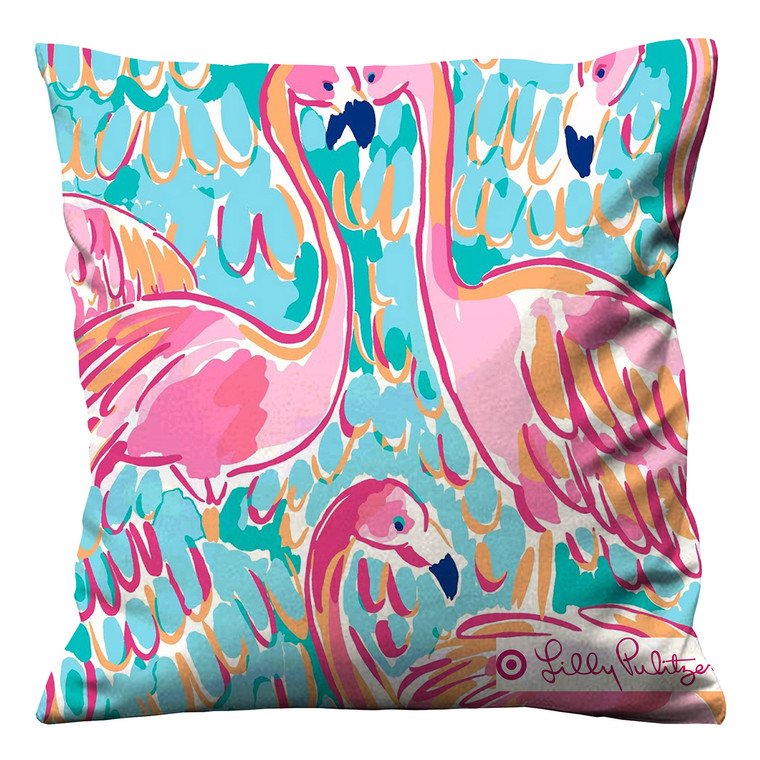 LILLY PULITZER FLAMINGO Cushion Case Cover LILLY PULITZER FLAMINGO Cushion Case Cover
