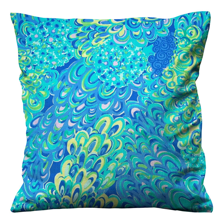 LILLY PULITZER PATTERN PEACOCK Cushion Case Cover