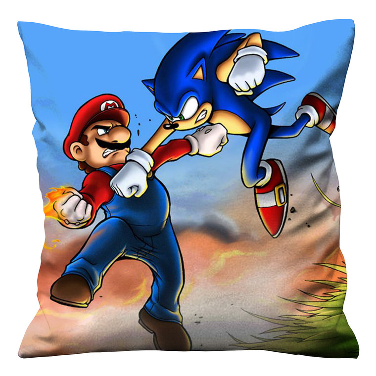 MARIO BROS VS SONIC Cushion Case Cover