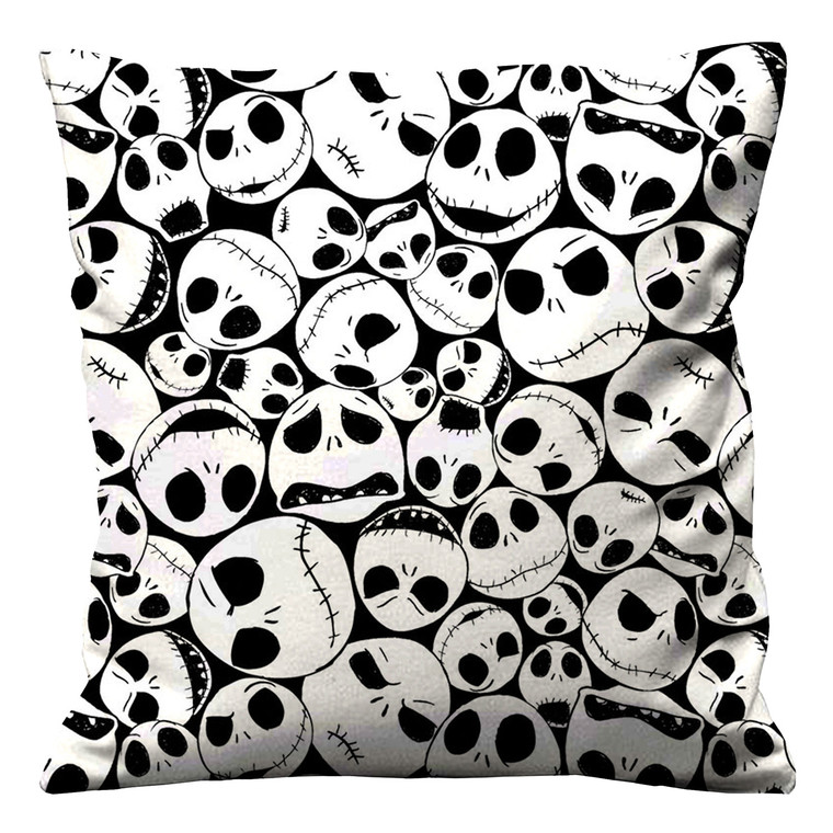 NIGHTMARE BEFORE CHRISTMAS BLACK JACK FACE Cushion Case Cover NIGHTMARE BEFORE CHRISTMAS BLACK JACK FACE Cushion Case Cover