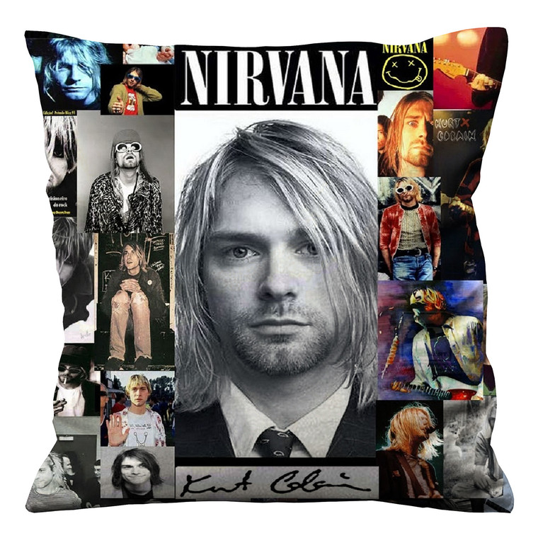 NIRVANA KURT COBAIN Cushion Case Cover NIRVANA KURT COBAIN Cushion Case Cover