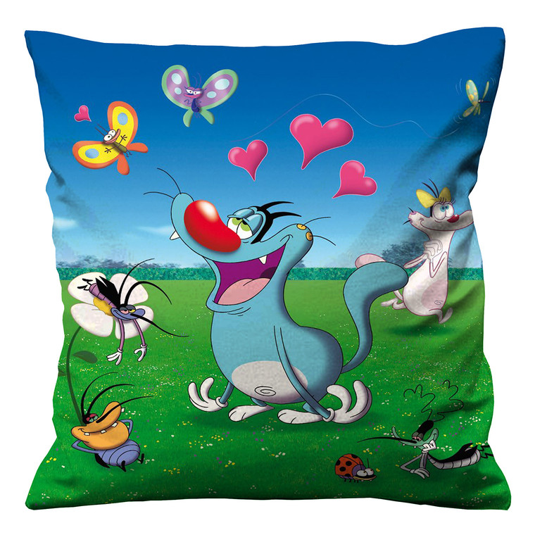 OGGY COCKROACHES OLIVIA Cushion Case Cover OGGY COCKROACHES OLIVIA Cushion Case Cover