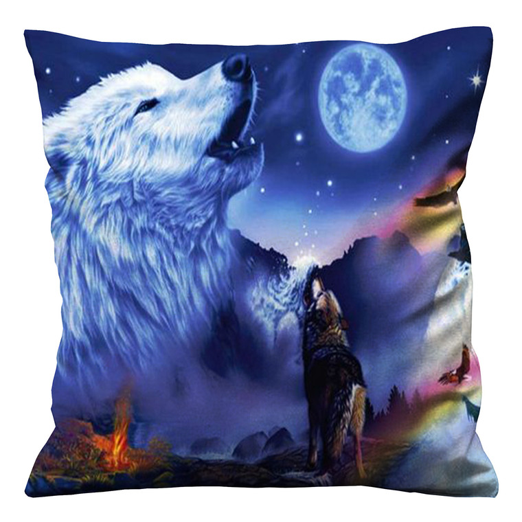 OKAMI WHITE WOLF Cushion Case Cover OKAMI WHITE WOLF Cushion Case Cover