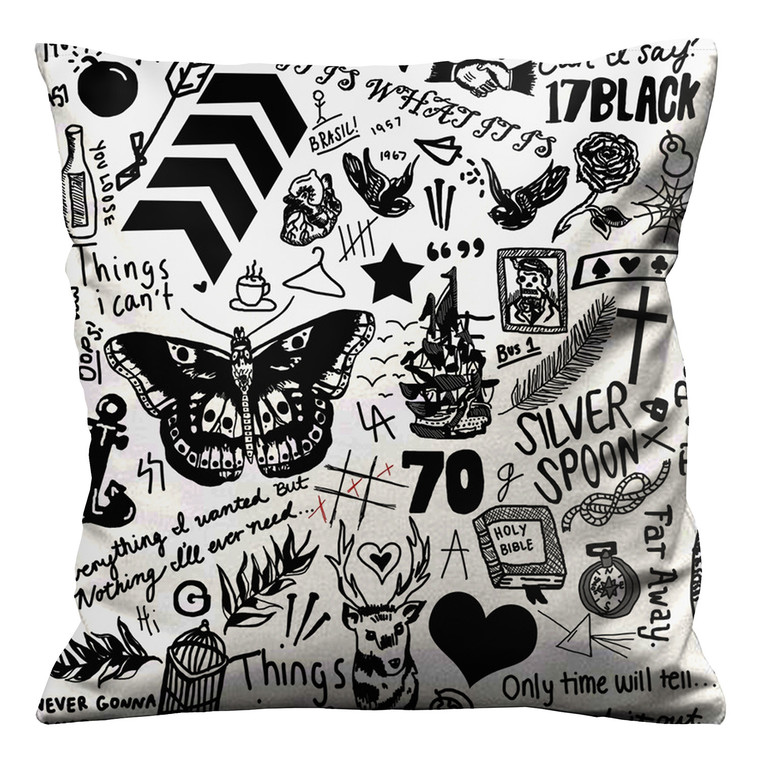 ONE DIRECTION TATTOOS Cushion Case Cover