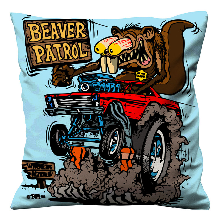RAT FINK BEAVER PATROL Cushion Case Cover RAT FINK BEAVER PATROL Cushion Case Cover
