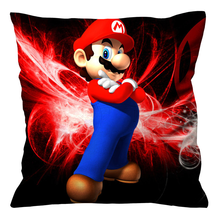SUPER MARIO RED AND BLACK-Recovered Cushion Case Cover