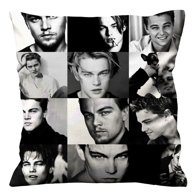 YOUNG LEONARDO DICAPRIO COLLAGE Cushion Case Cover