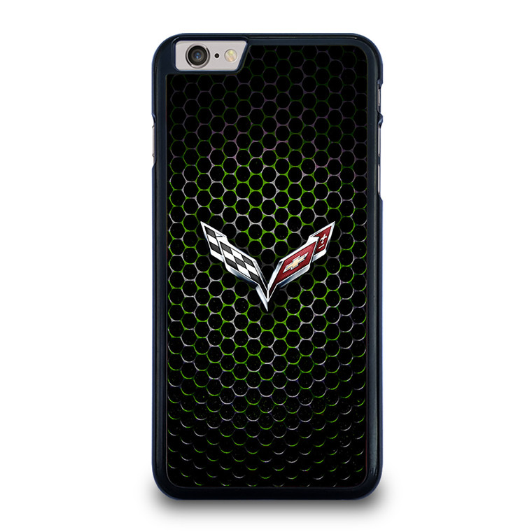 CORVETTE LOGO GREEN METAL iPhone 6 / 6S Plus Case