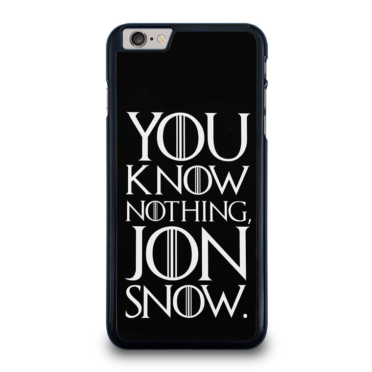 GAME OF THRONES KNOW NOTHING JON SNOW black rubber iPhone 6 / 6S Plus Case
