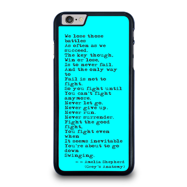 GREY'S ANATOMY QUOTES iPhone 6 / 6S Plus Case