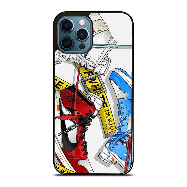 OFF WHITE AIR JORDAN SHOES iPhone 12 Pro Max Case