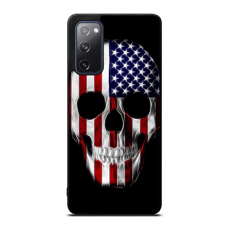 AMERICAN FLAG SKULL METAL Samsung Galaxy S20 FE Case